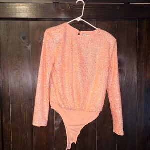 Flying Tomato Pink Sequin Top